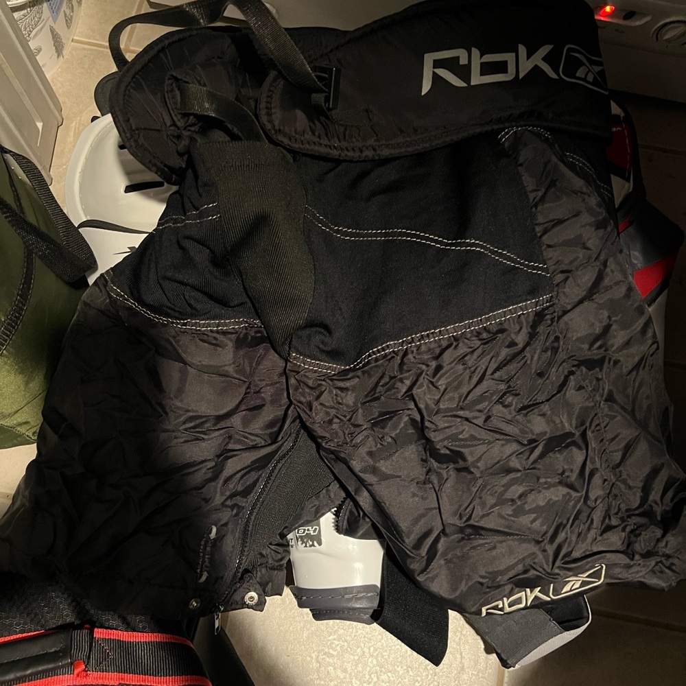 black Reebok adult hockey pants